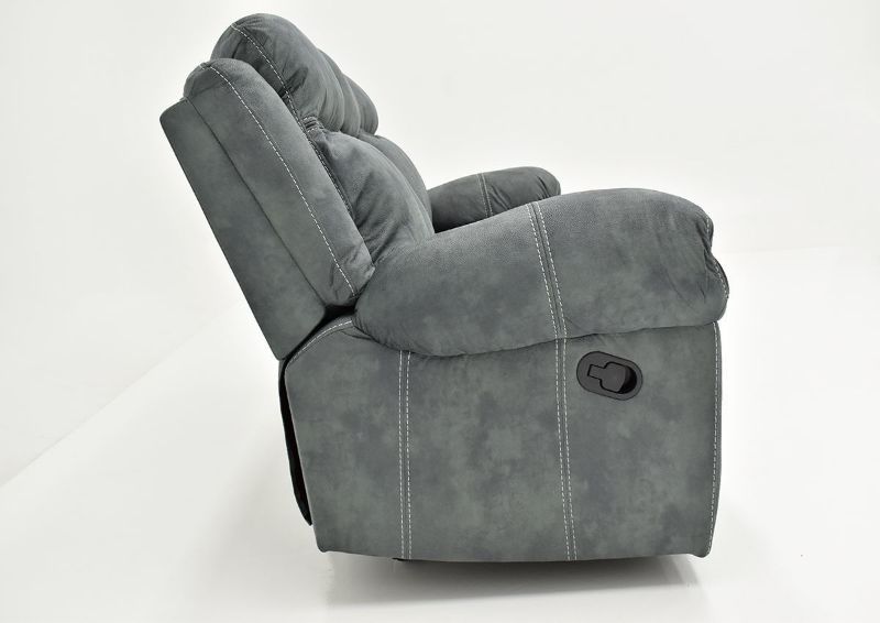 Gray Sorrento Reclining Sofa By Lane Furniture Showing the Side View | Home Furniture Plus Bedding