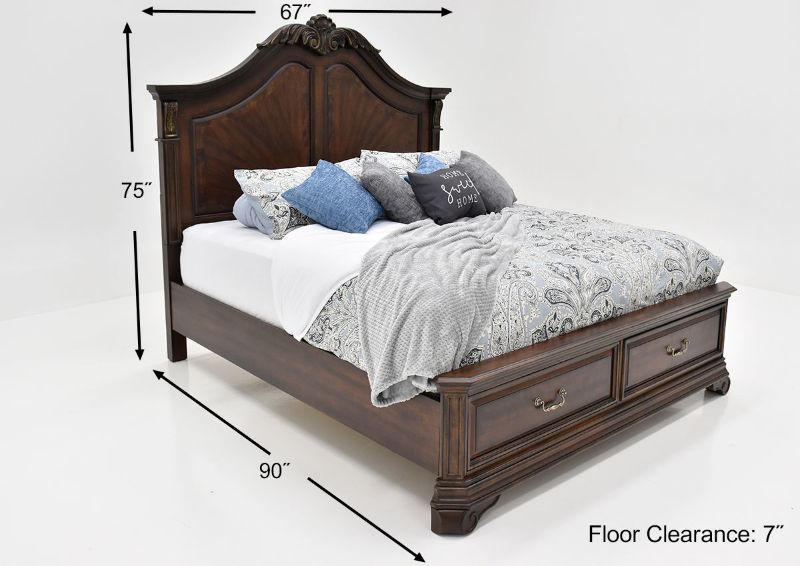 Picture of Devonshire Queen Size Panel Bed – Brown
