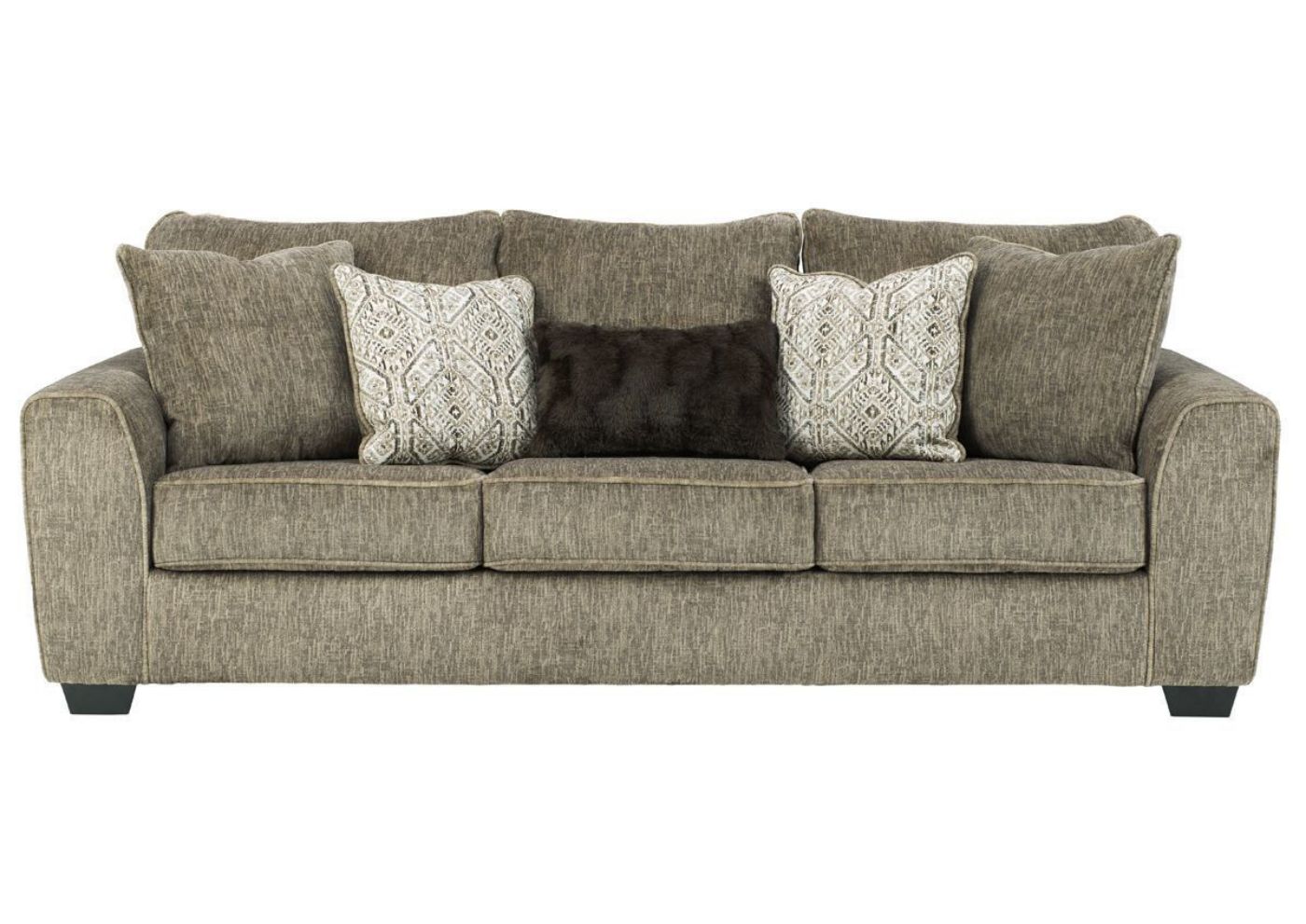 Chocolate Brown Olin Sofa by Ashley Furniture Showing the Front View | Home Furniture Plus Bedding