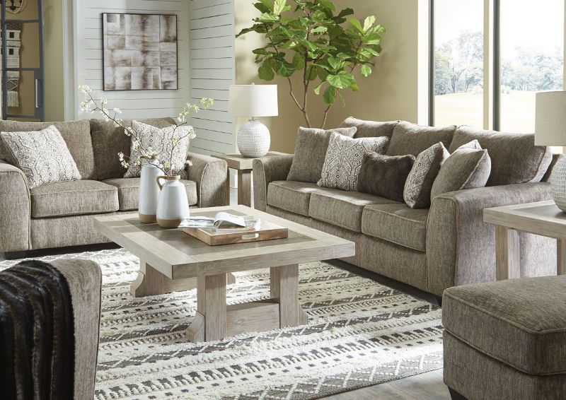 Chocolate Brown Olin Sofa Set by Ashley Furniture Showing the Room View | Home Furniture Plus Bedding