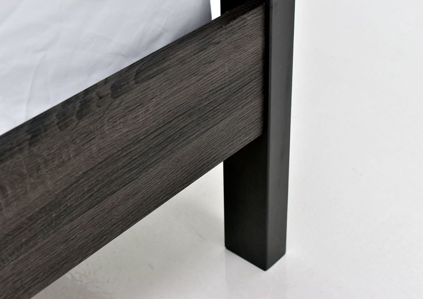 Gaston Queen Size Bed by Crown Mark in Gray Finish back leg view | Home Furniture Plus Bedding