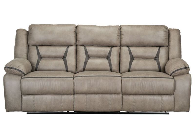 Taupe Brown Engage Reclining Sofa by Lane Home Furnishings Showing the Front View, Made in the USA | Home Furniture Plus Bedding