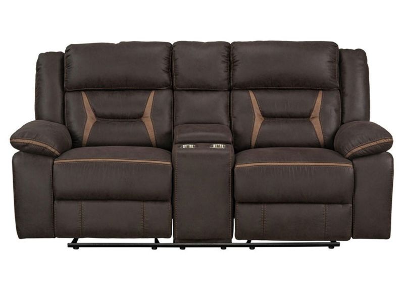 Chocolate Brown Engage Reclining Loveseat by Lane Home Furnishings Front View | Home Furniture Plus Bedding
