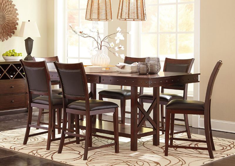 Collenburg Counter Height Dining Table Set by Ashley Furniture Showing the Room View | Home Furniture Plus Bedding