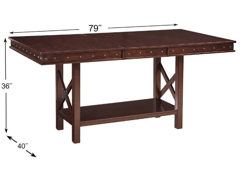 Collenburg Counter Height Dining Table Set by Ashley Furniture Showing the Table at an Angle  | Home Furniture Plus Bedding