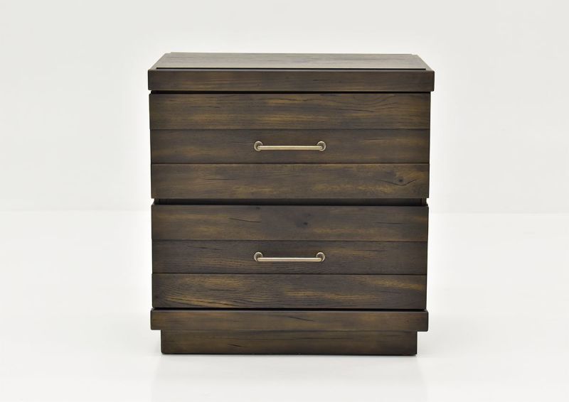 Brown Edison Nightstand by Bernard Furniture Showing the Front View | Home Furniture Plus Bedding