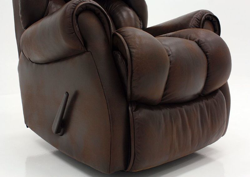 Brown Cody Rocker Recliner by Homestretch Showing the Chaise in a Closed Position | Home Furniture Plus Mattress
