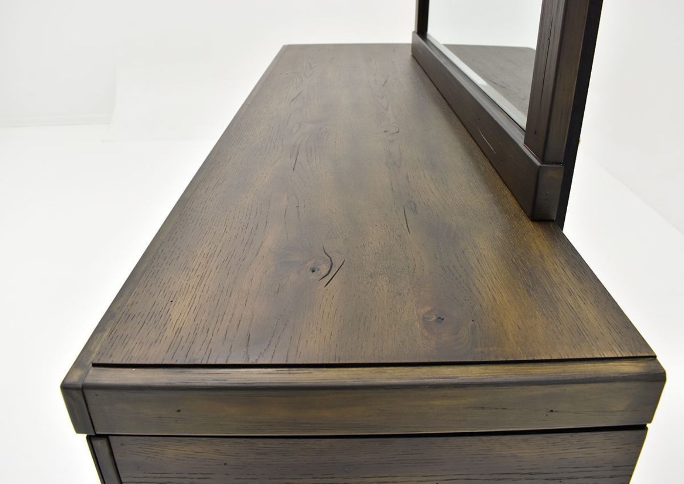 Brown Edison Dresser with Mirror by Bernard Furniture Showing the Dresser Top | Home Furniture Plus Bedding