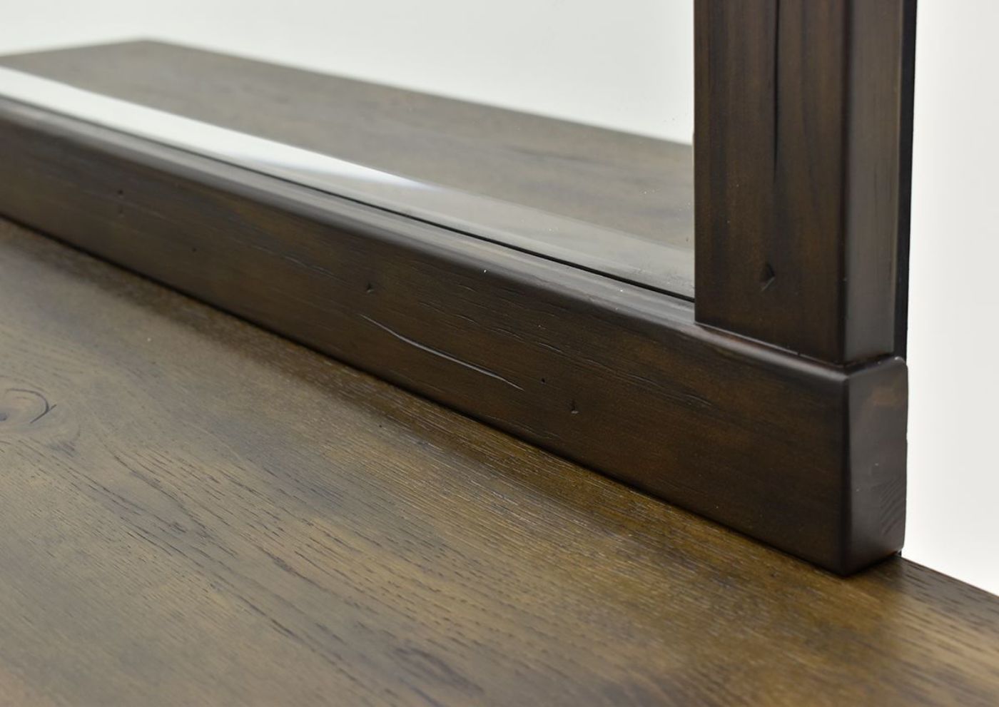 Brown Edison Dresser with Mirror by Bernard Furniture Showing the Mirror Frame | Home Furniture Plus Bedding