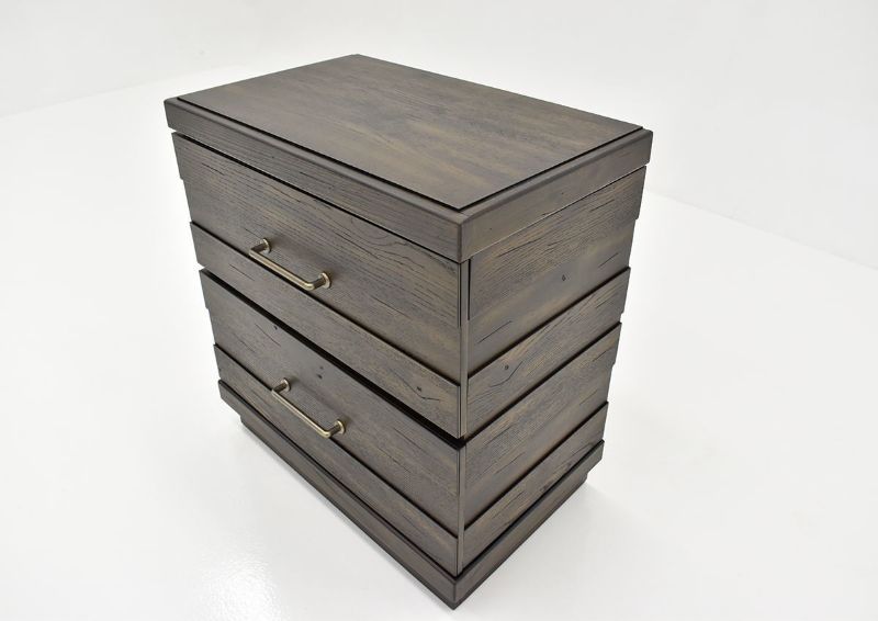 Brown Edison Nightstand by Bernard Furniture Showing the Top Angle View | Home Furniture Plus Bedding