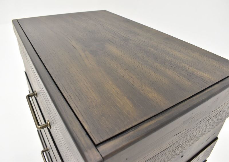 Brown Edison Nightstand by Bernard Furniture Showing the Top Detail | Home Furniture Plus Bedding