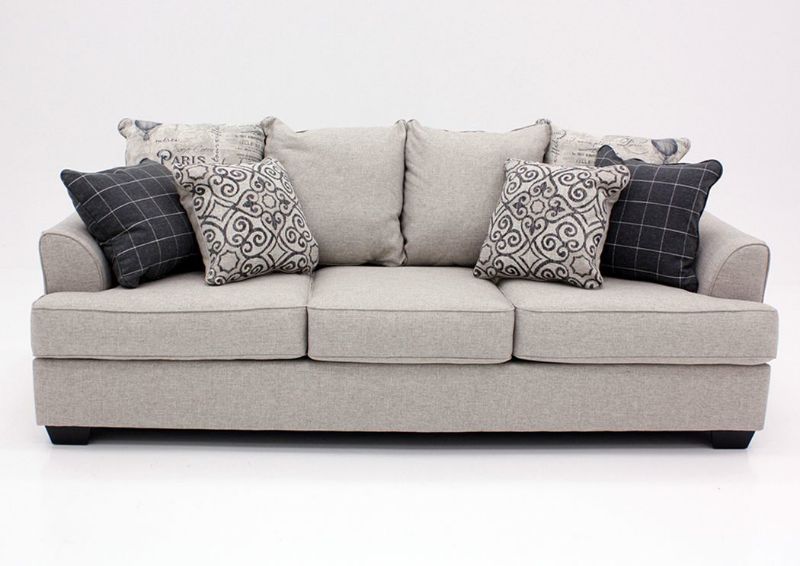 Velletri Sofa with Accent Pillows by Ashley with Cream Upholstery | Home Furniture + Mattress