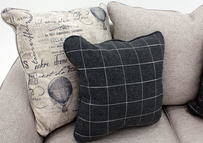Close Up of the Velletri Collection's Accent Pillows by Ashley | Home Furniture + Mattress