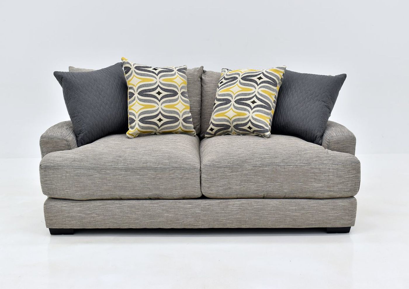 Gray Barton Sofa by Franklin Furniture Showing the Front View, Made in the USA | Home Furniture Plus Bedding