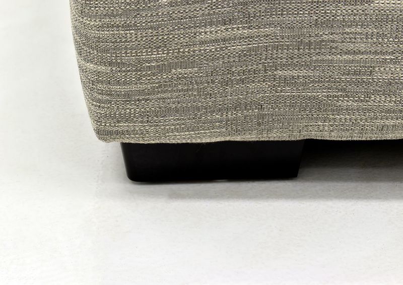 Gray Barton Loveseat by Franklin Furniture Showing the Foot Detail, Made in the USA | Home Furniture Plus Bedding