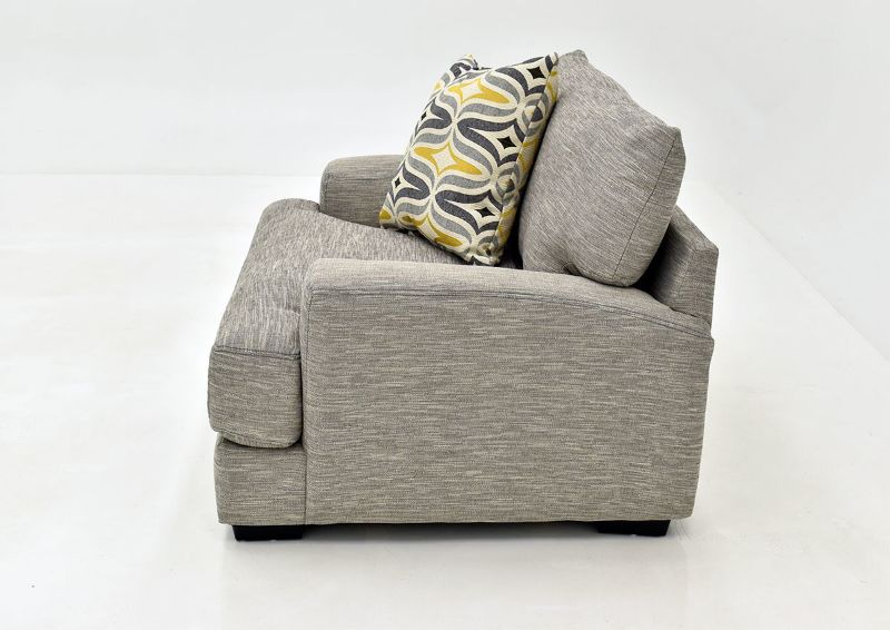 Gray Barton Chair by Franklin Furniture Showing the Side View, Made in the USA | Home Furniture Plus Bedding