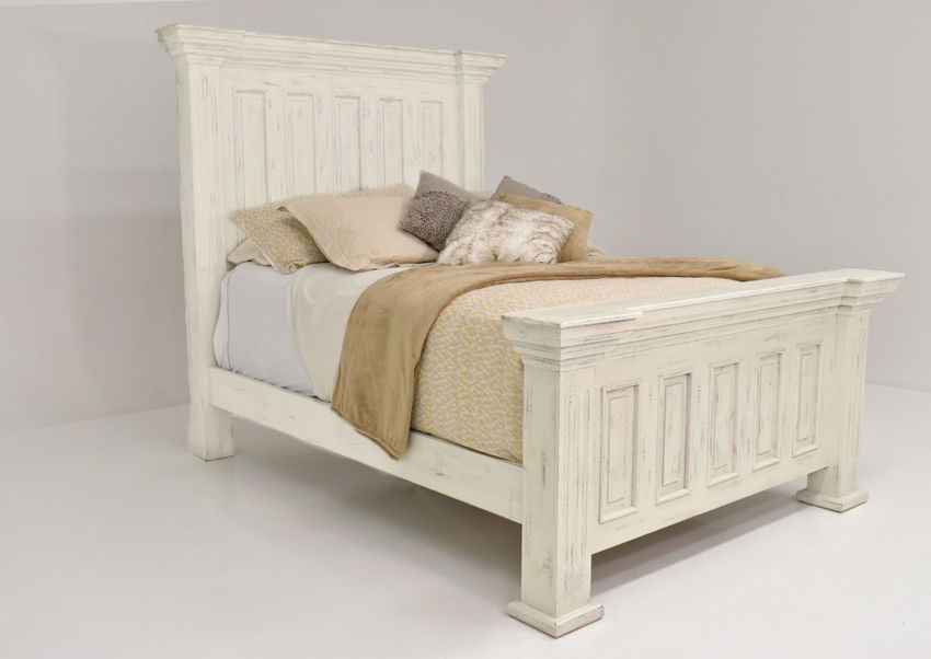 Chalet Queen Size Panel Bed White Home Furniture