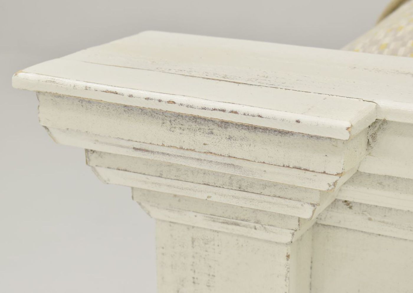 White Chalet King Size Panel Bed by Vintage Furniture Showing the King Bed Foot Board Detail | Home Furniture Plus Bedding