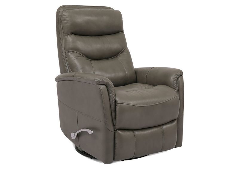 Ice Gray Gemini Swivel Glider Recliner by Parker House Showing the Angle View | Home Furniture Plus Bedding