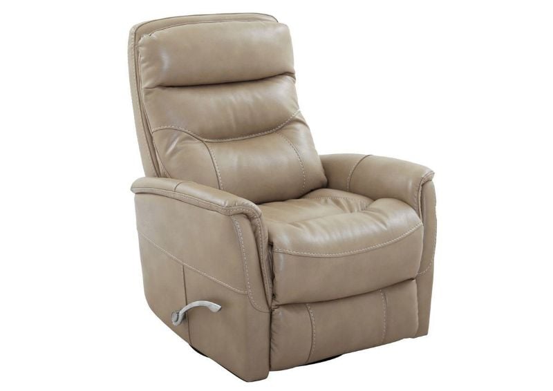 Linen Taupe Gemini Swivel Glider Recliner by Parker House Showing the Angle View | Home Furniture Plus Bedding