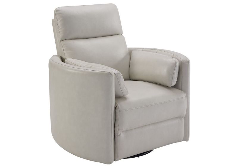 Ivory White Radius POWER Leather Recliner by Parker House Furniture Showing the Angle View | Home Furniture Plus Bedding