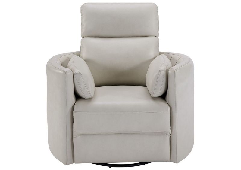 Ivory White Radius POWER Leather Recliner by Parker House Furniture Showing the Front View | Home Furniture Plus Bedding