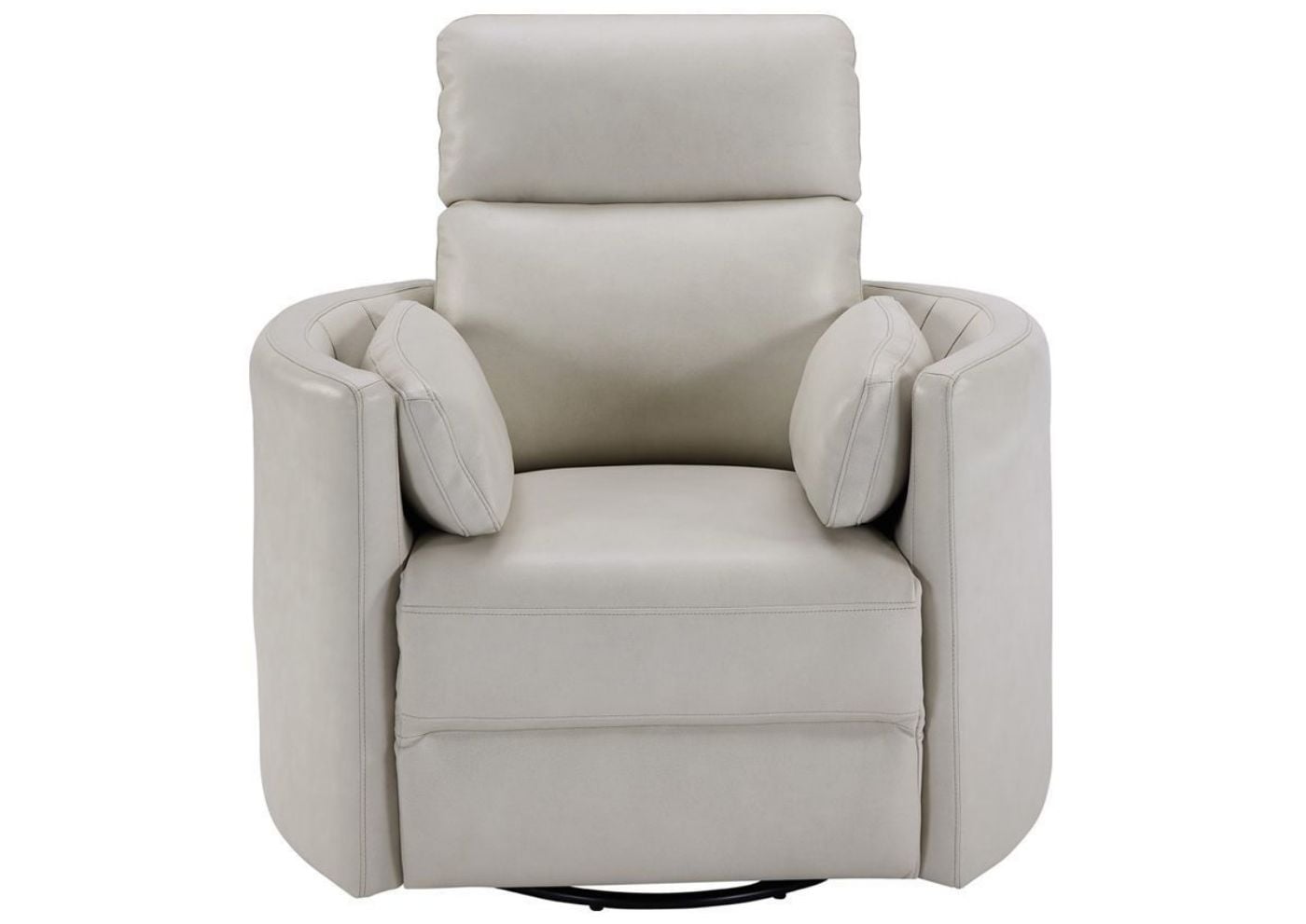 Ivory White Radius POWER Leather Recliner by Parker House Furniture Showing the Front View | Home Furniture Plus Bedding