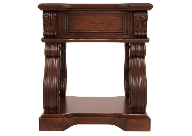 View of the Back of the Alymere End Table by Ashley Furniture | Home Furniture Plus Bedding