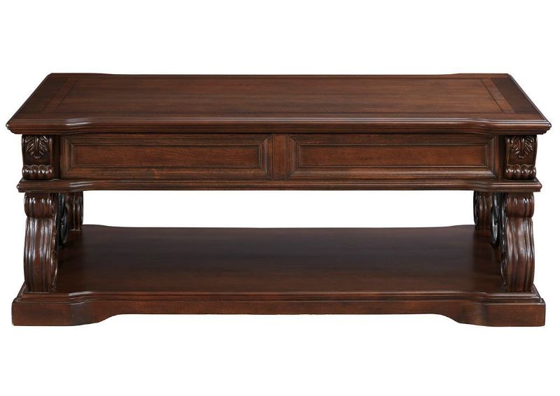 Front Facing View of the Alymere Lift Top Coffee Table by Ashley Furniture | Home Furniture Plus Bedding