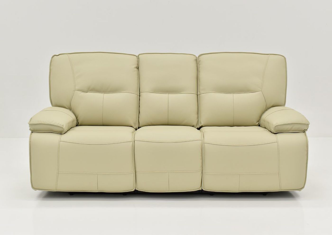 Front View of the Off White Spartacus POWER Reclining Sofa | Home Furniture Plus Bedding