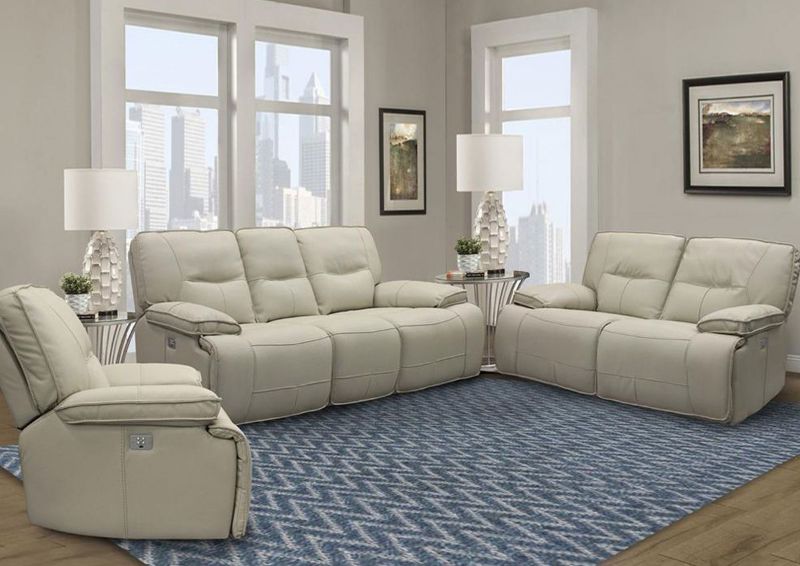 Picture of Spartacus POWER Reclining Sofa Set - Off White