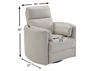 Picture of Radius Power Leather Recliner - Ivory White