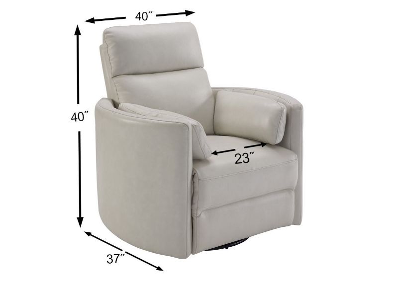 Picture of Radius POWER Leather Recliner - Ivory White