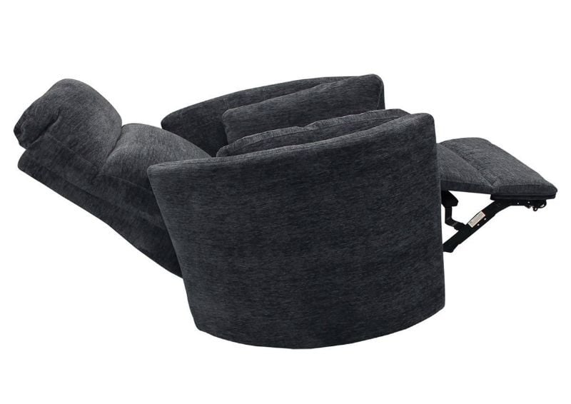 Dark Gray Radius Recliner by Parker House Furniture Showing the Side View in a Reclined Position | Home Furniture Plus Bedding