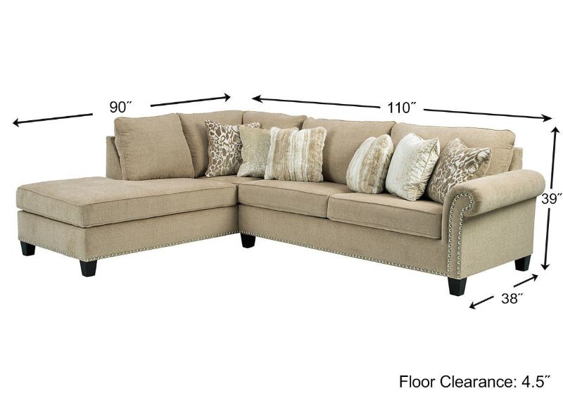 Picture of Dovemont Sectional Sofa Left Facing with Chaise