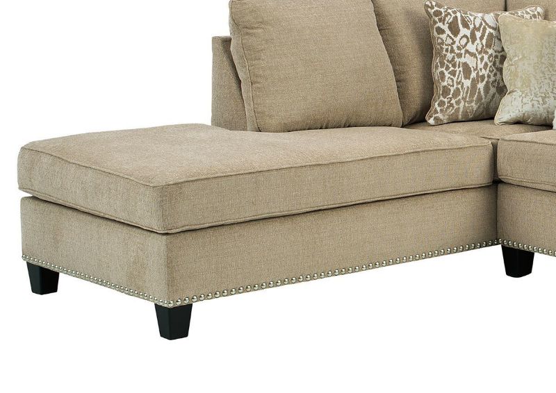 Close Up View of the Dovemont Sofa's Chaise | Home Furniture Plus Bedding