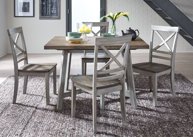 Room Shot of the Fairhaven Table with 4 Chairs | Home Furniture Plus Bedding