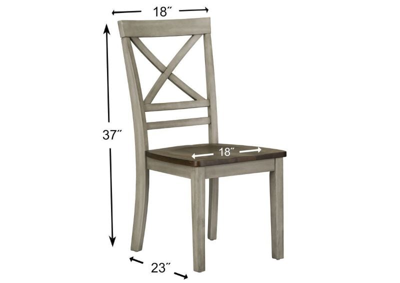 View of  Fairhaven Chair with Dimension Details | Home Furniture Plus Bedding