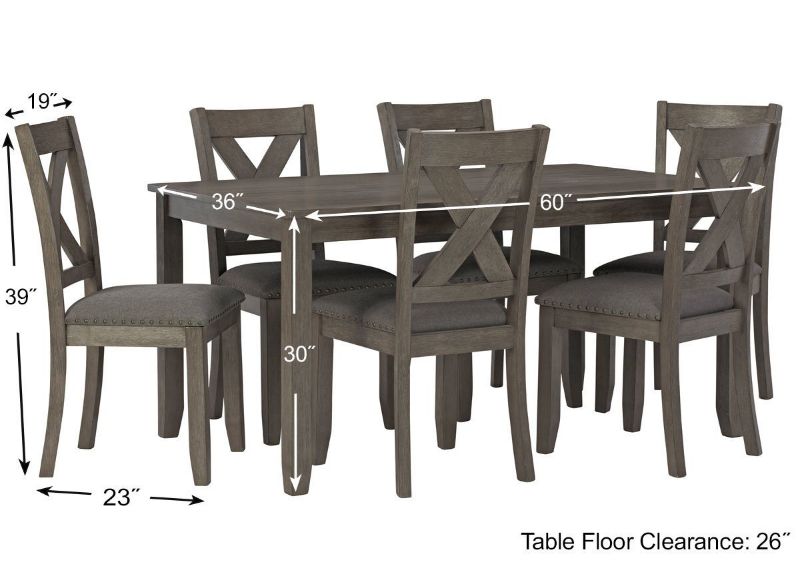 Picture of Caitbrook 7 Piece Dining Set - Gray