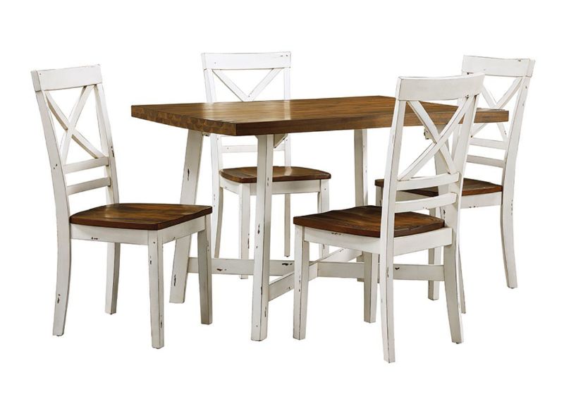 Picture of Amelia 5 Piece Dining Table Set - White