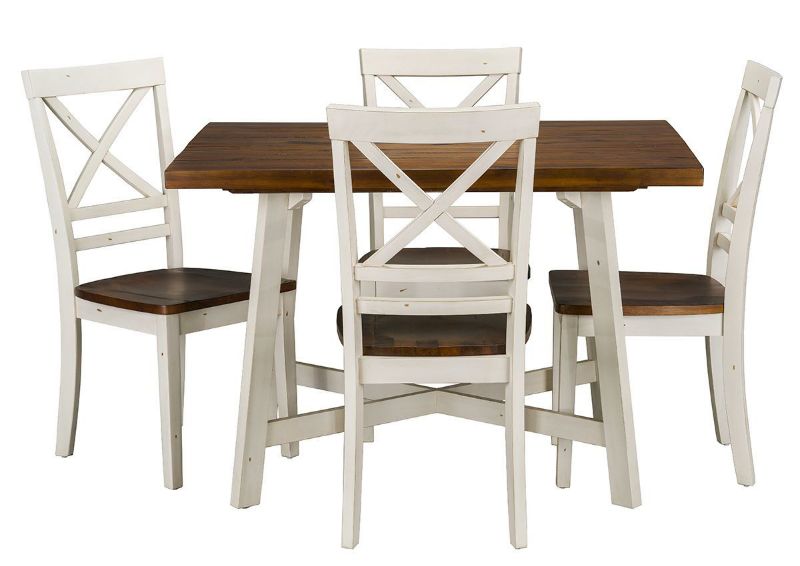 Picture of Amelia 5 Piece Dining Table Set - White