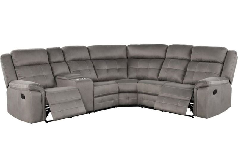 Keystone Reclining Sectional Sofa with End Recliners Slightly Open | Home Furniture Plus Bedding