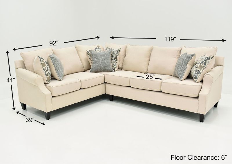 Picture of Bay Ridge Sectional Sofa - Off White