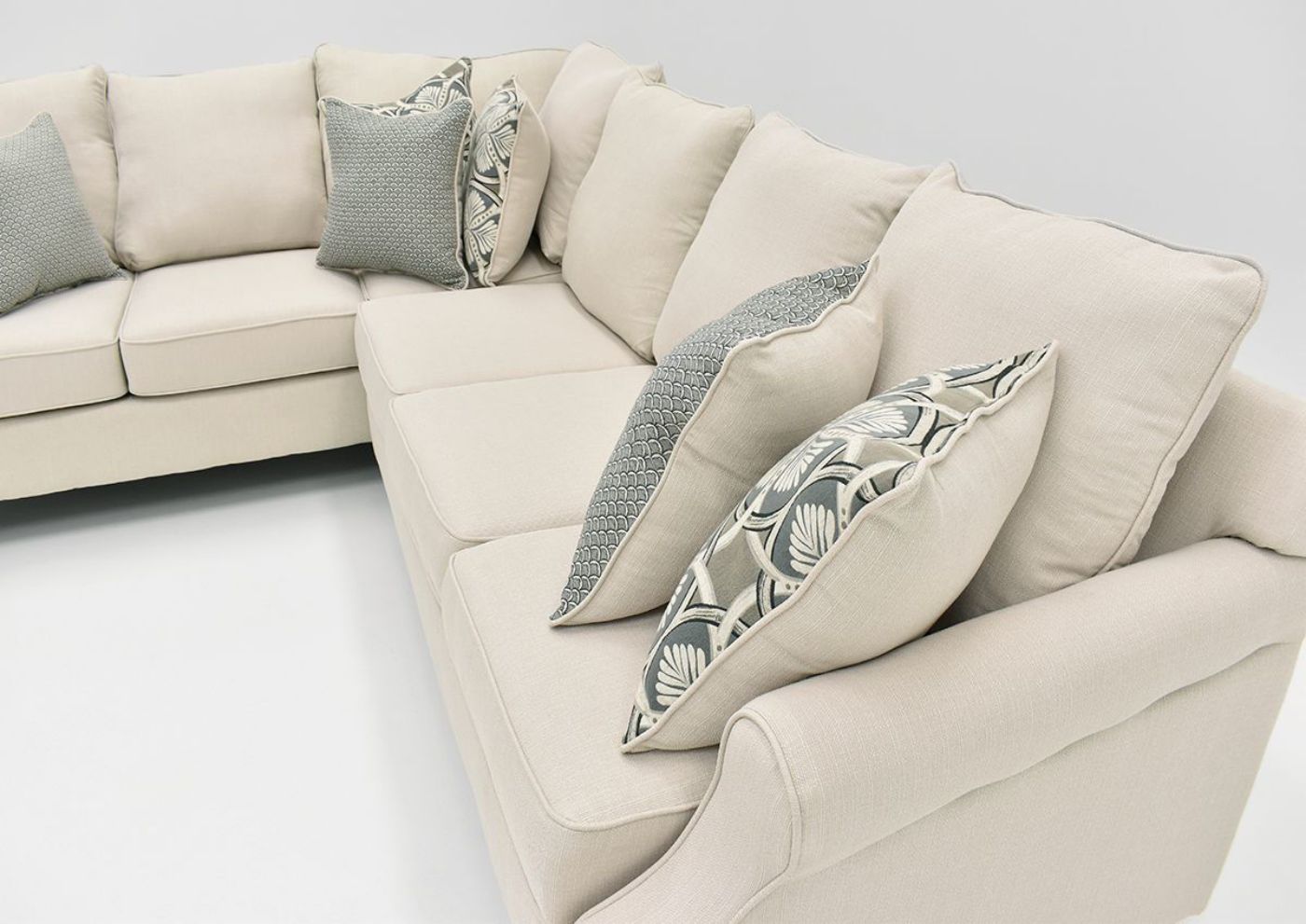 Slightly Overhead with Side View of the Bay Ridge Sectional Sofa by Behold Home Furnishings | Home Furniture Plus Bedding