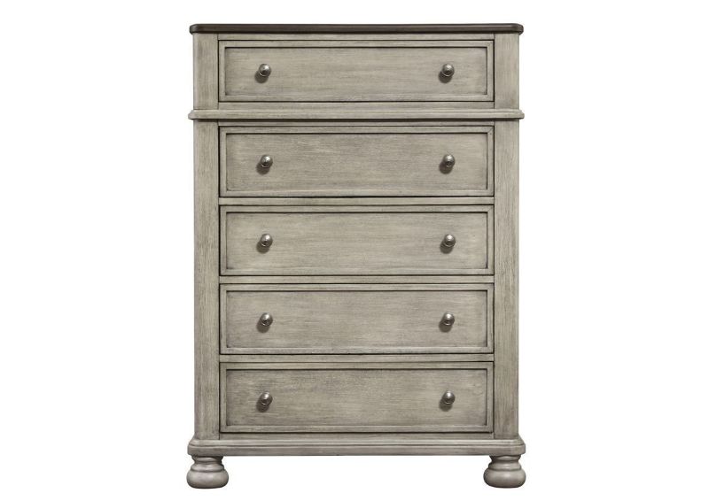Front Facing View of the Falkhurst 5 Drawer Chest of Drawers by Ashley Furniture | Home Furniture Plus Bedding