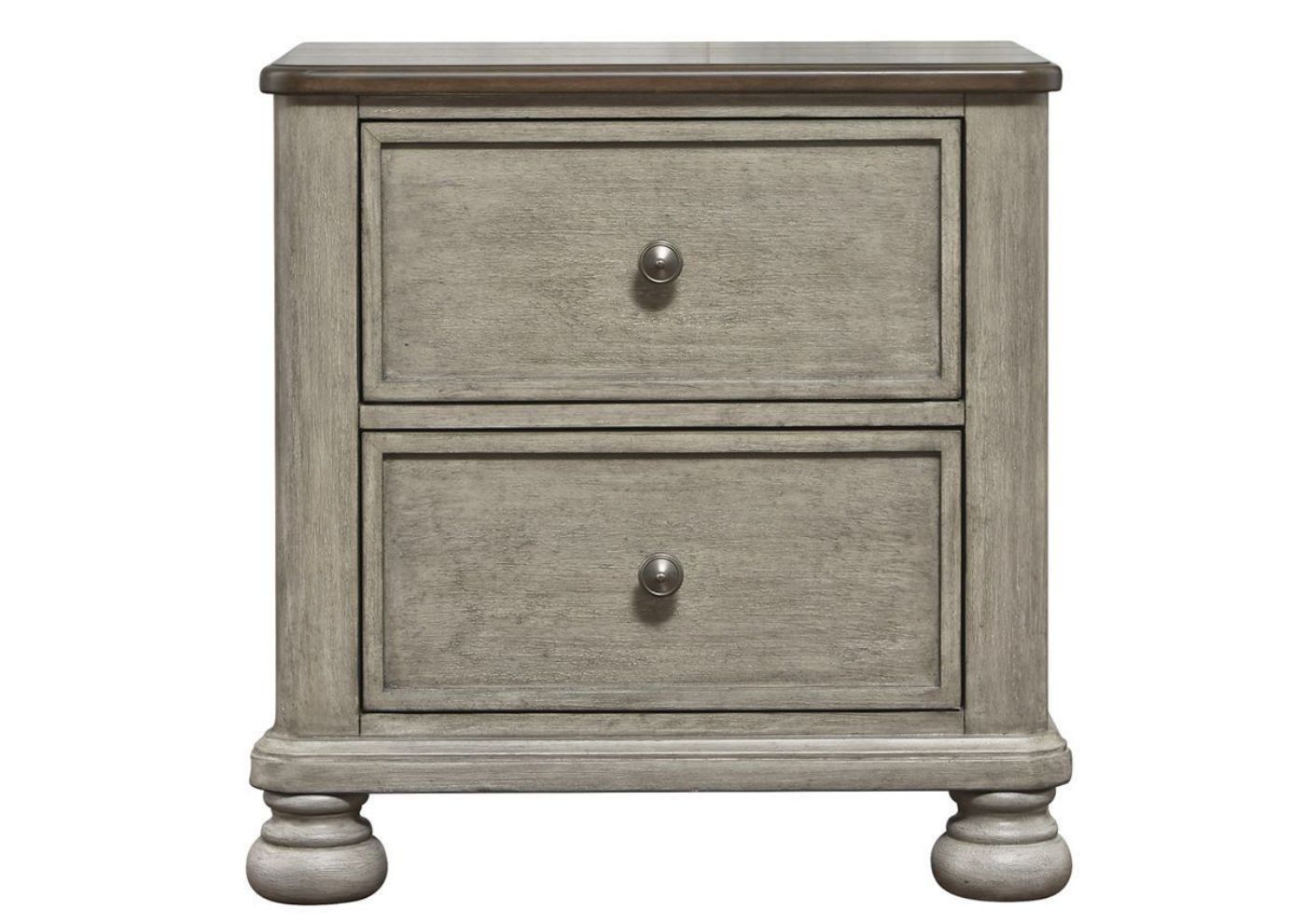 Front Facing View of the Falkhurst 2 Drawer Nightstand by Ashley Furniture | Home Furniture Plus Bedding