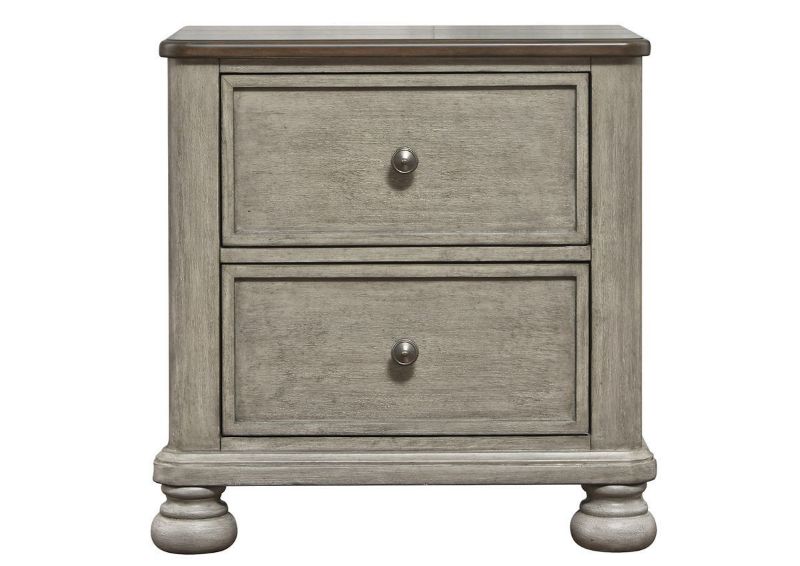 Front Facing View of the Falkhurst 2 Drawer Nightstand by Ashley Furniture | Home Furniture Plus Bedding
