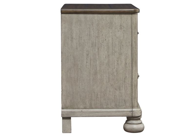 Side View of the Falkhurst 2 Drawer Nightstand by Ashley Furniture | Home Furniture Plus Bedding