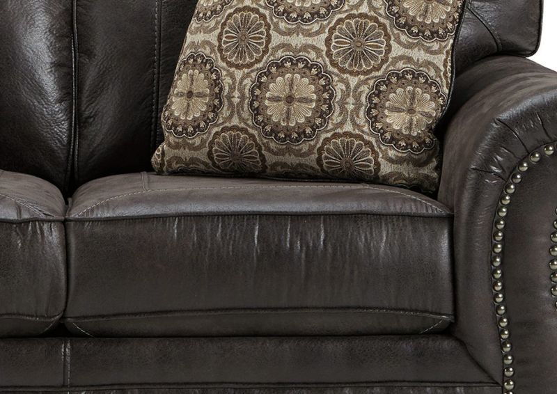 Close Up of the Seating Area on the Charcoal Gray Breville Sofa by Ashley Furniture | Home Furniture Plus Bedding