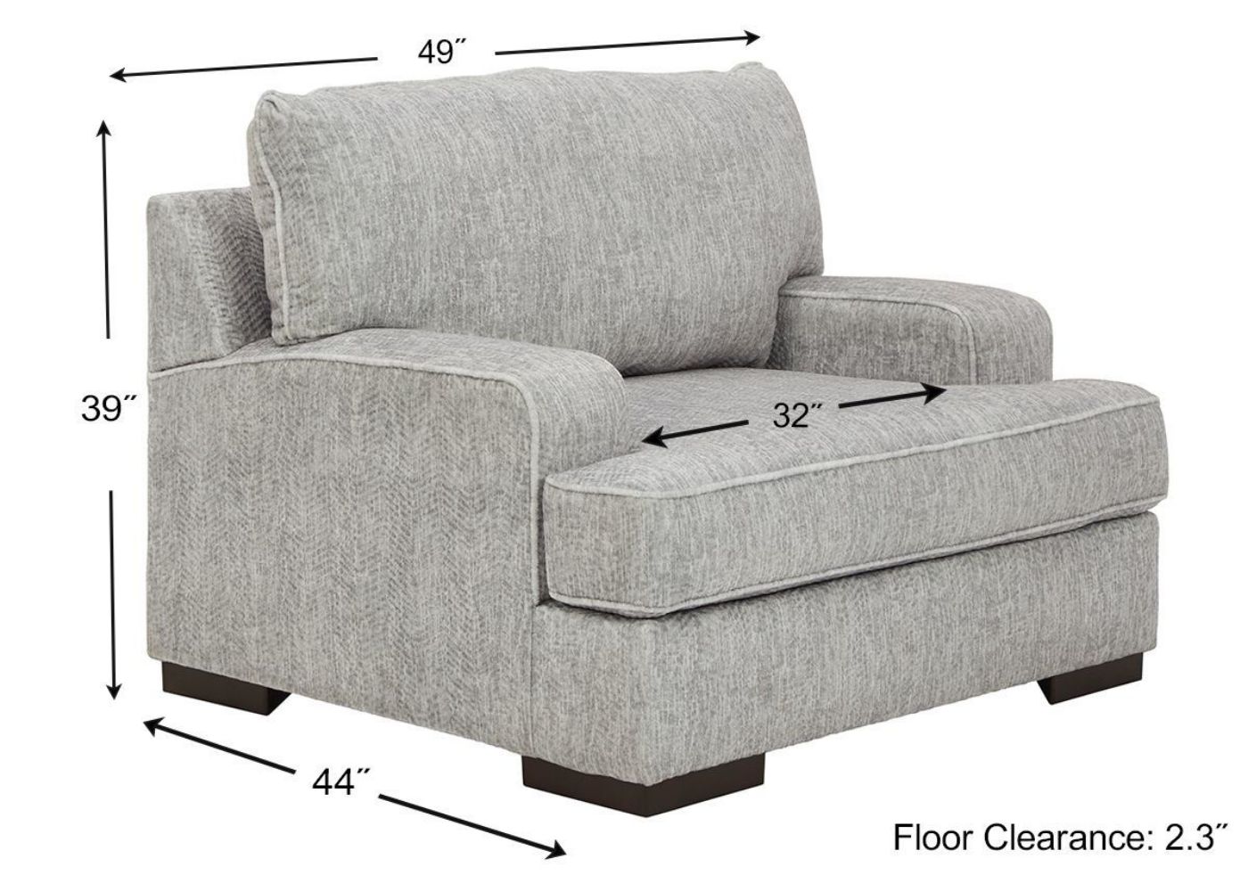 Dimension Details for the Mercado Chair by Ashly Furniture | Home Furniture Plus Bedding